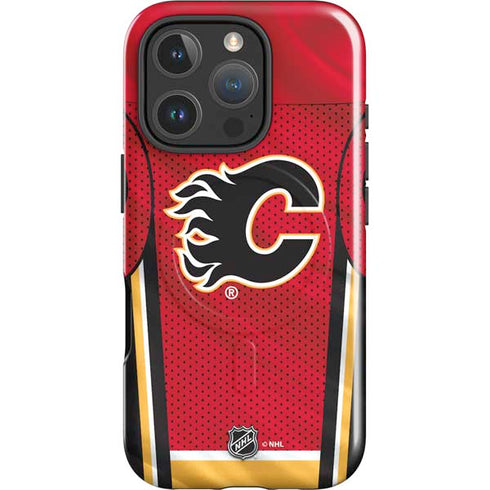 NHL Calgary Flames Home Jersey iPhone 16 Pro Magsafe Impact Case
